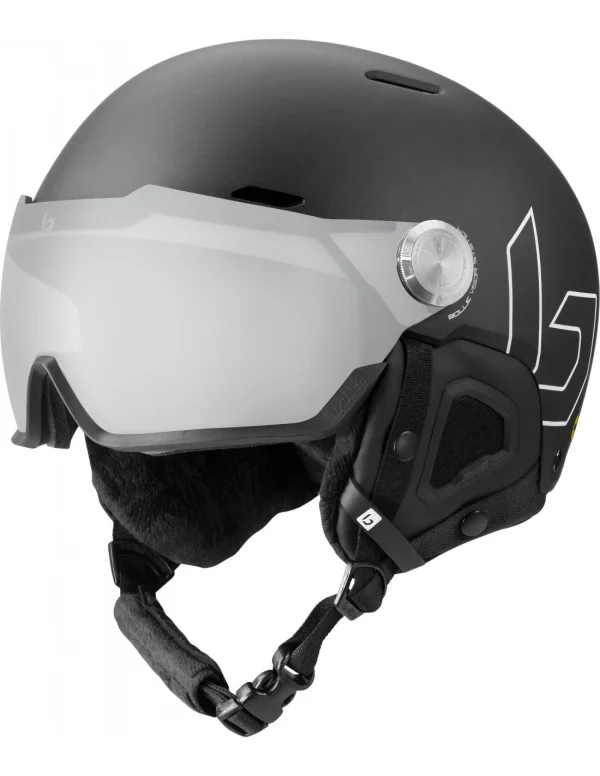 Casque De Ski Neuf à Visière Bolle Might Visor Premium Mips Black Matte Photochromique Taille 52-55cm marque pas cher 1