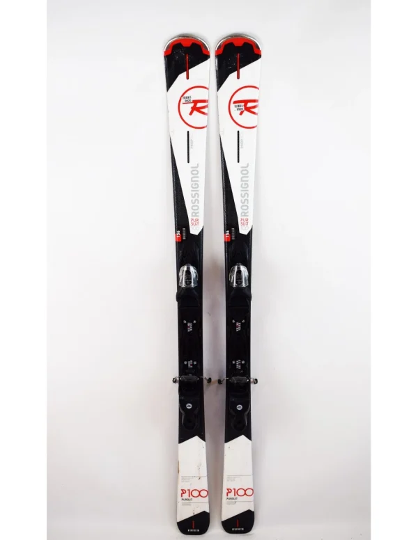 Les achats en ligne Ski Occasion Rossignol Pursuit 100 Blanc + Fix Look 1